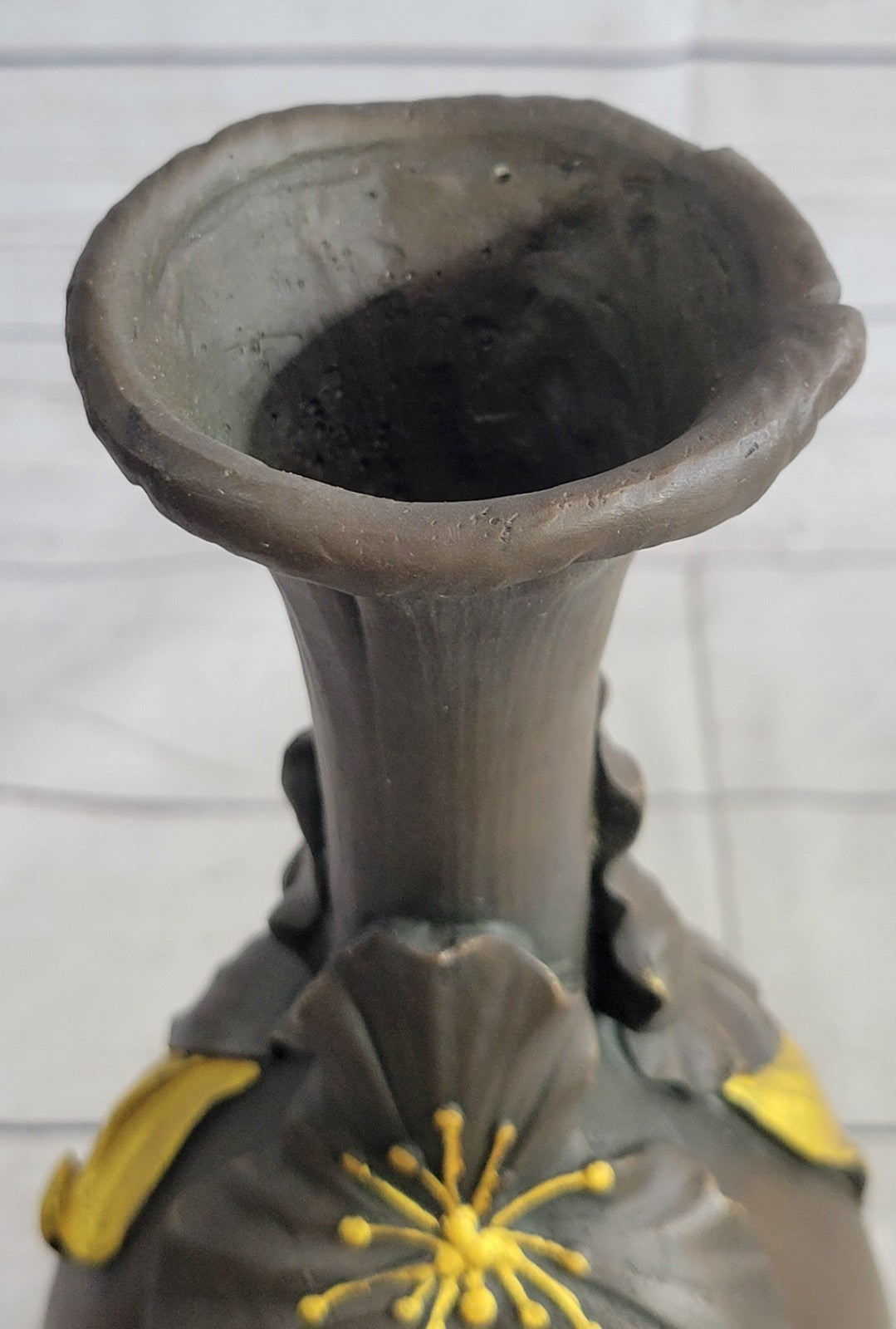 Gilt Bronze Gorgeous Woman Sculpture Vase Perfect Christmas Gift Xmas Statue