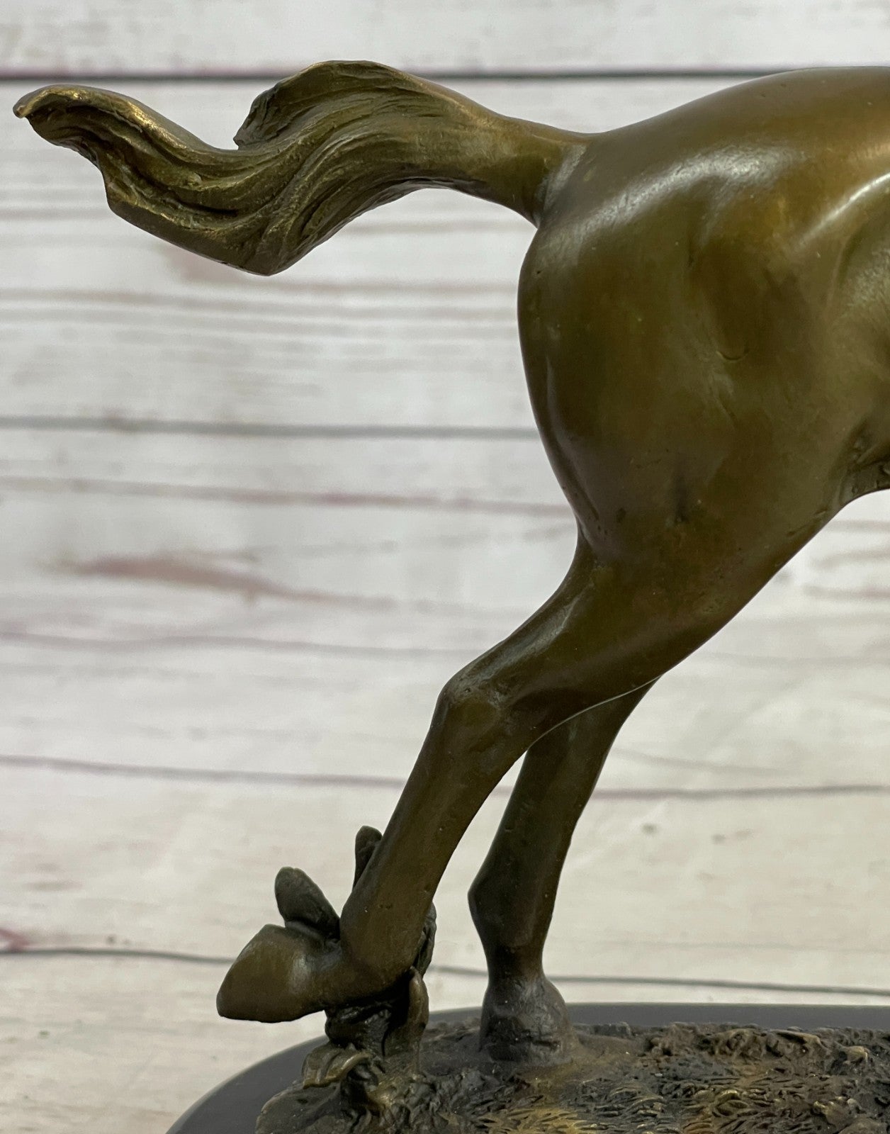 Handcrafted bronze sculpture SALE Horse Racing Jockey Girl Art Western Deco Art