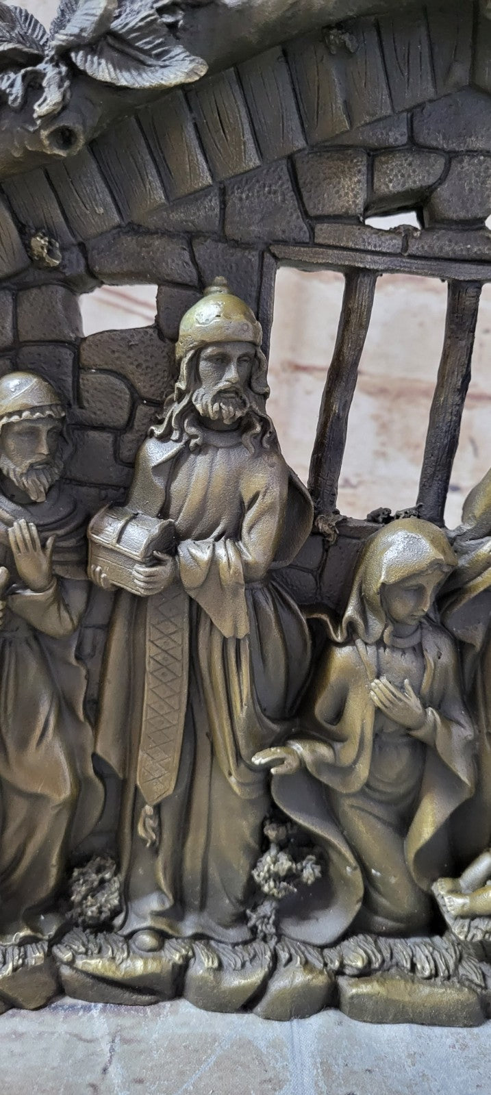 Bronze Nativity Statue Collection Figurine Museum Christianity Inspiration