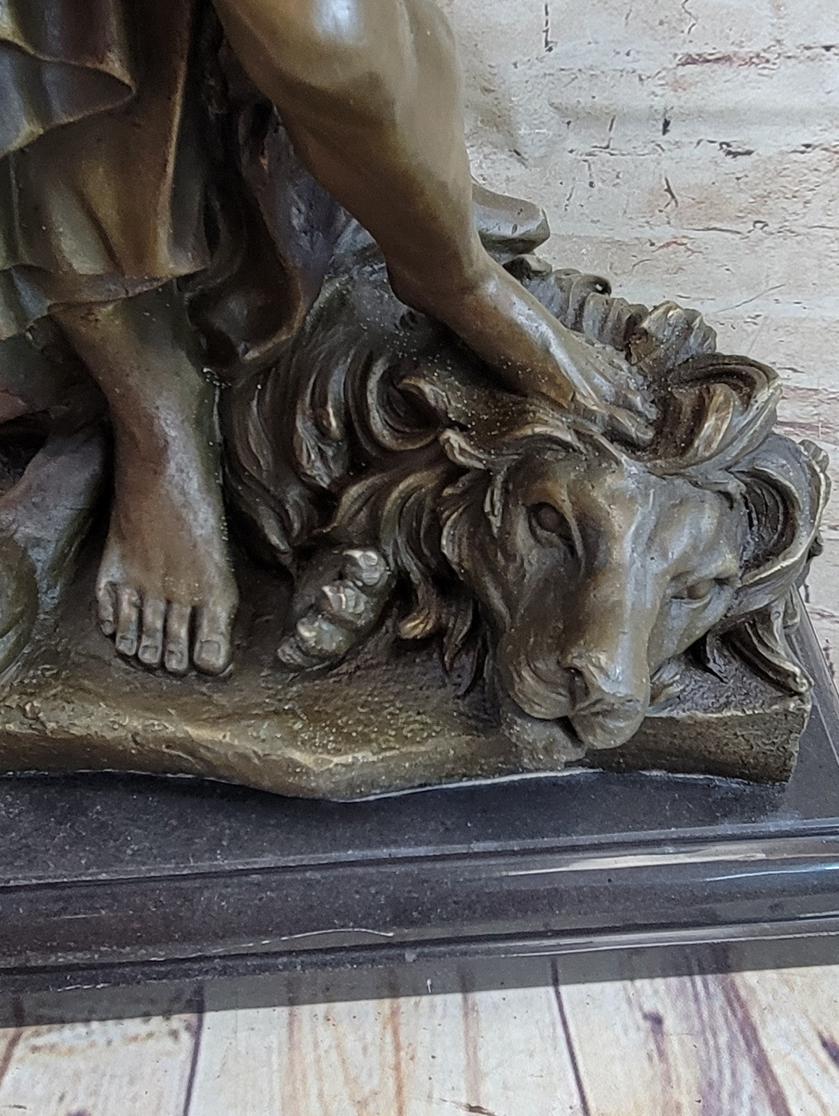 Handcrafted bronze sculpture SALE Crucifix Jesus Lion With Judas Valli Signed