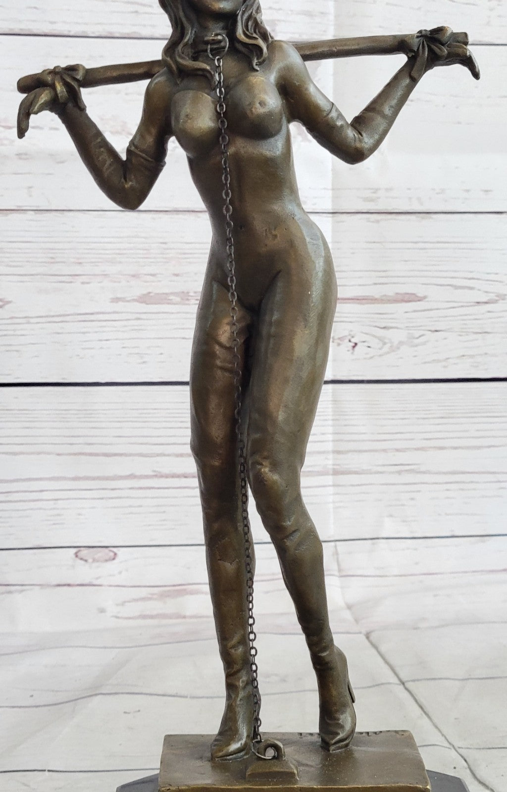 German Sexual Nude Girl Sculpture Hot Cast Erotic Bronze Artist Art Figurine LRG