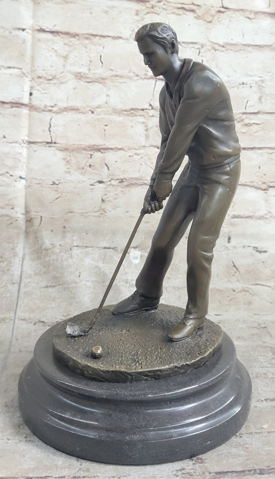 Perfect Swing Golf Golfing Golfer Sport Bronze Sculpture Figurine Statue Art Sal