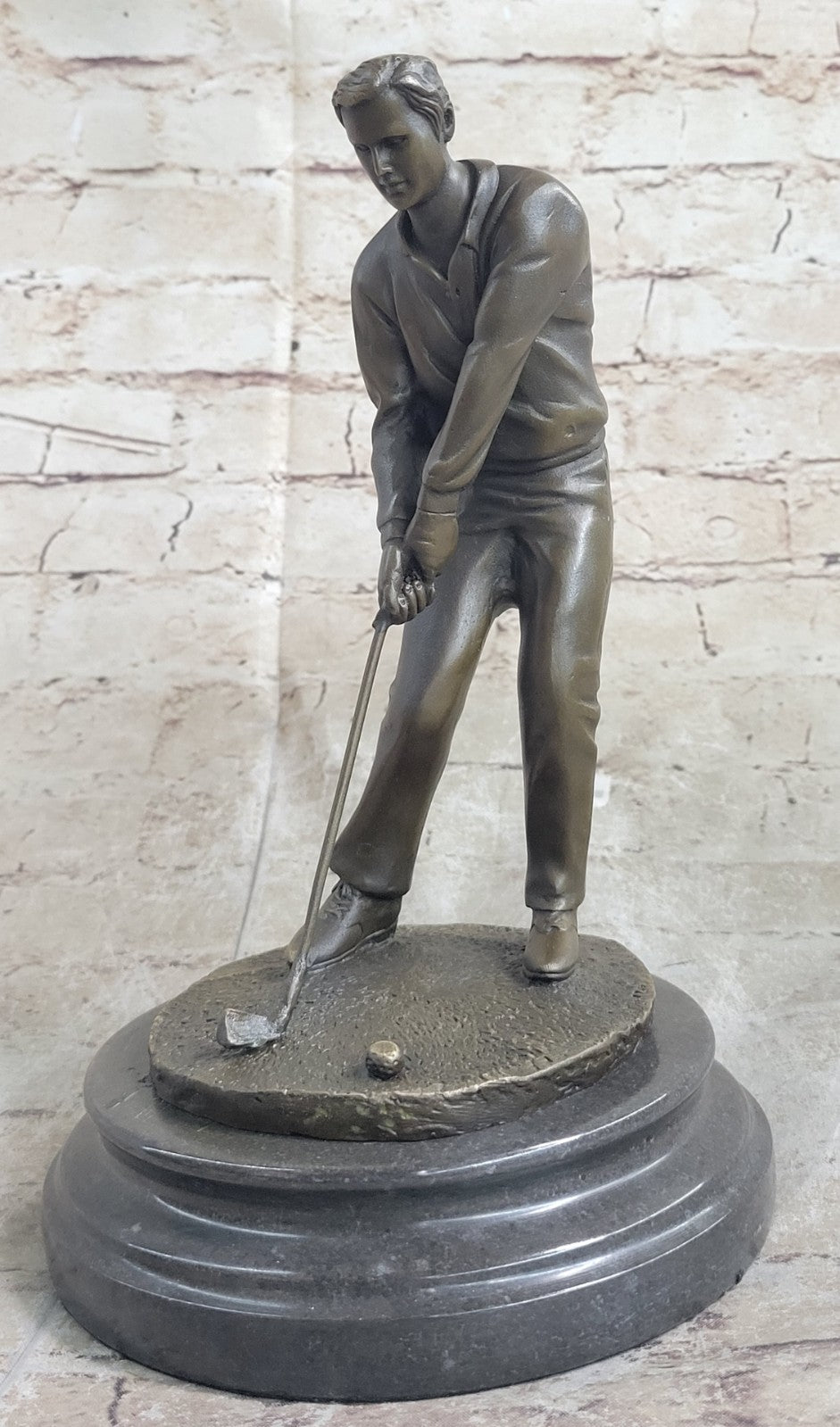 Perfect Swing Golf Golfing Golfer Sport Bronze Sculpture Figurine Statue Art Sal
