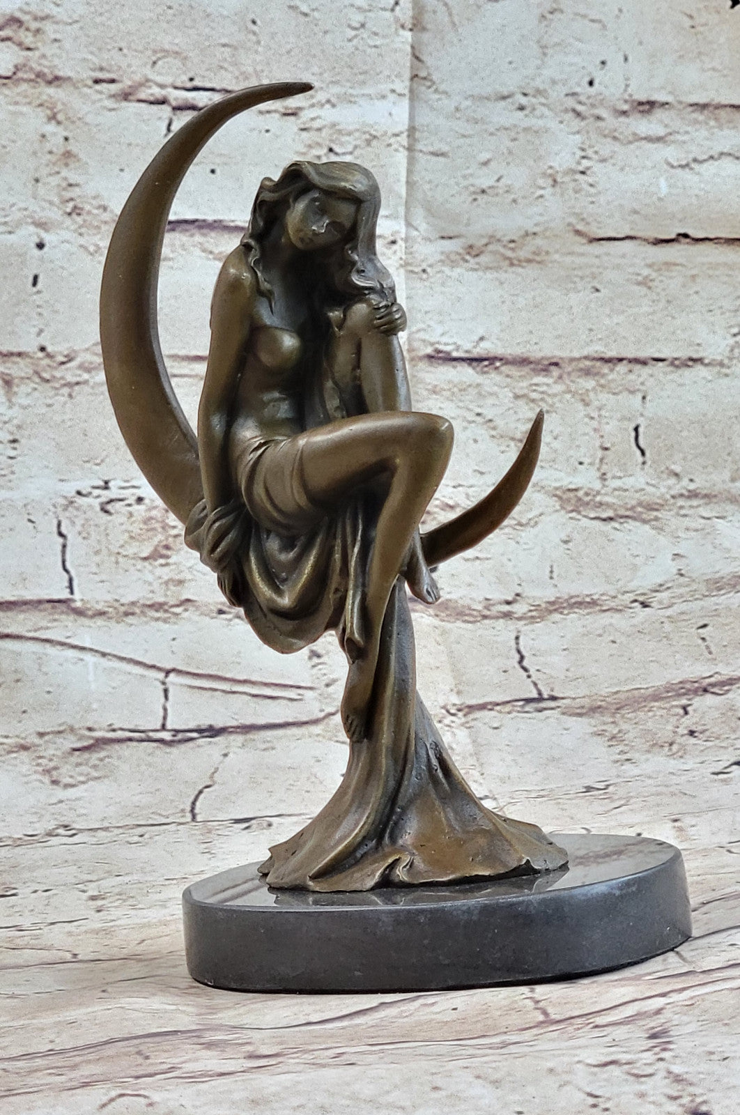Elegant Moreau Nude Young Woman Female Bronze Marble Figure Sculpture Statue
