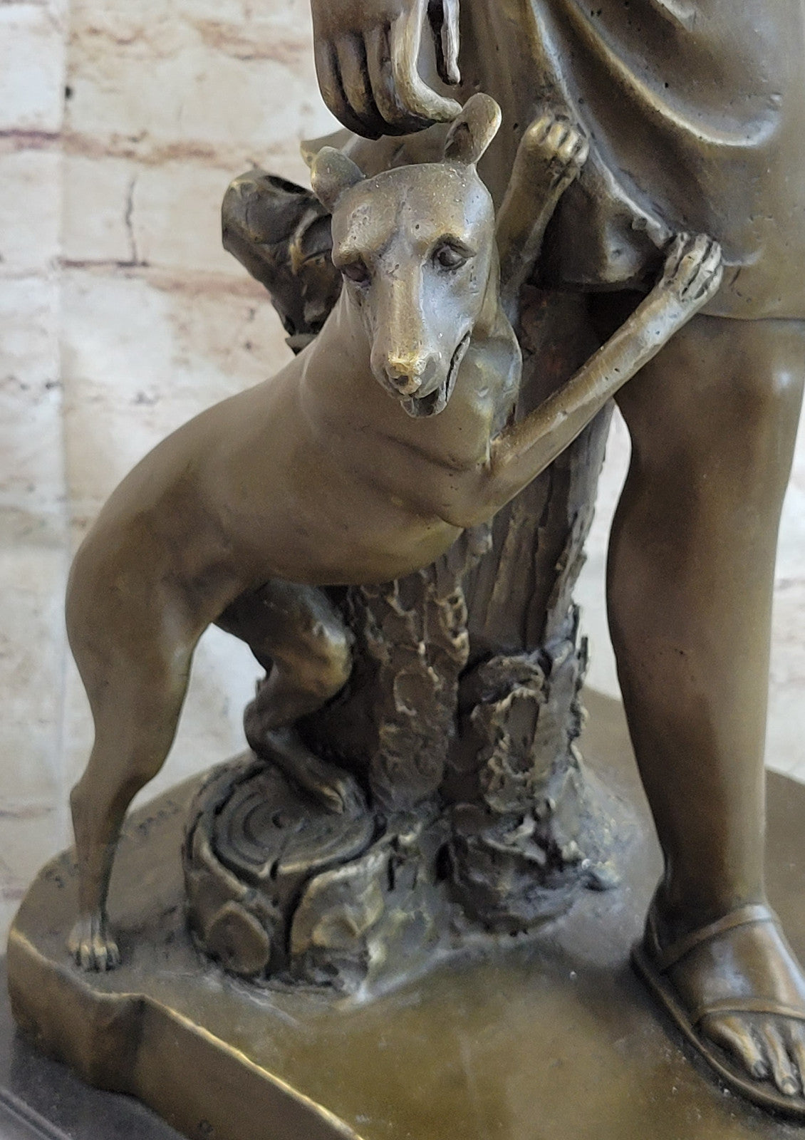 ART DECO BRONZE STATUE DIANA WITH STAG FIGURE HOT CAST SIGNED NUDE FIGURINE SALE