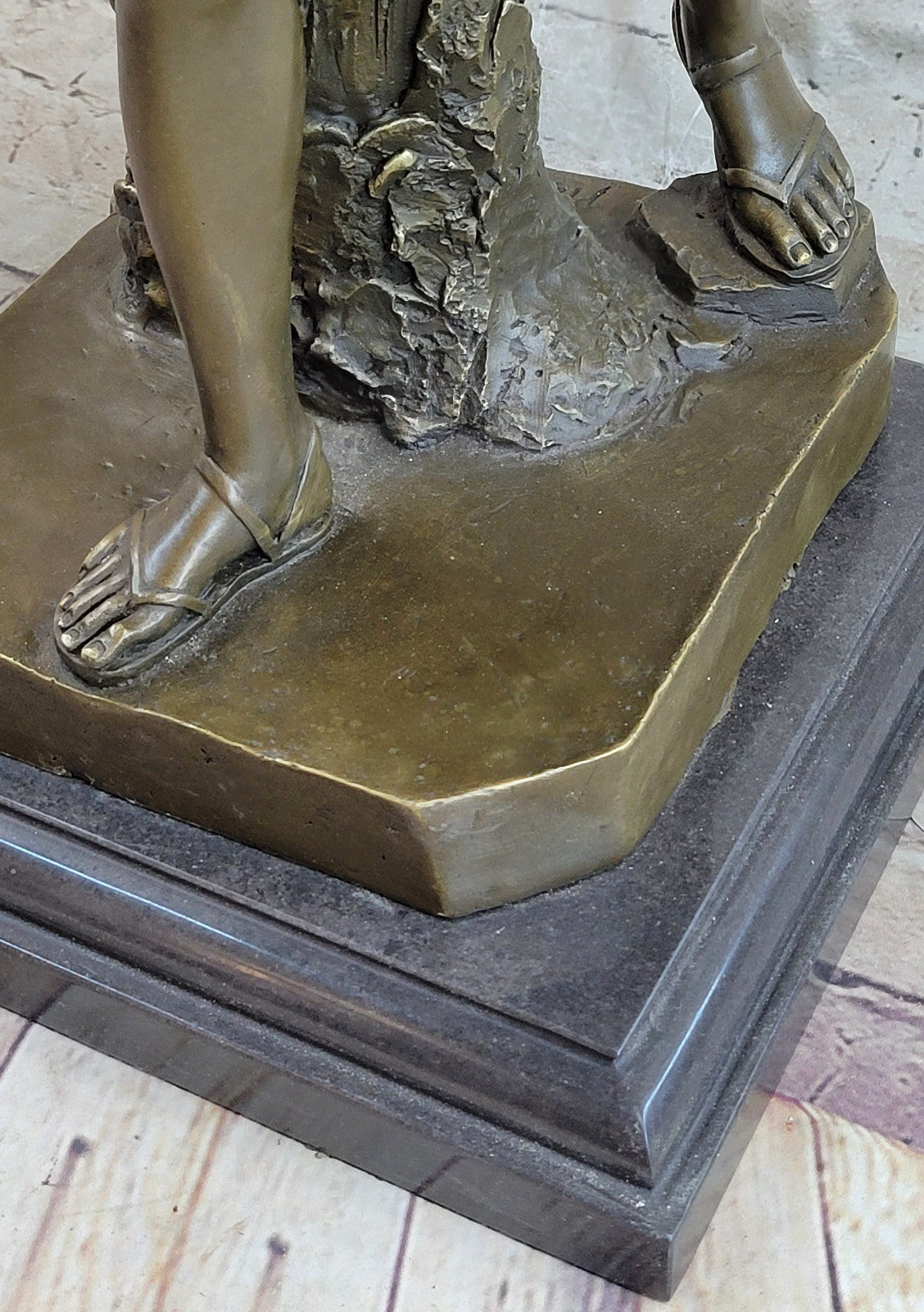 ART DECO BRONZE STATUE DIANA WITH STAG FIGURE HOT CAST SIGNED NUDE FIGURINE SALE