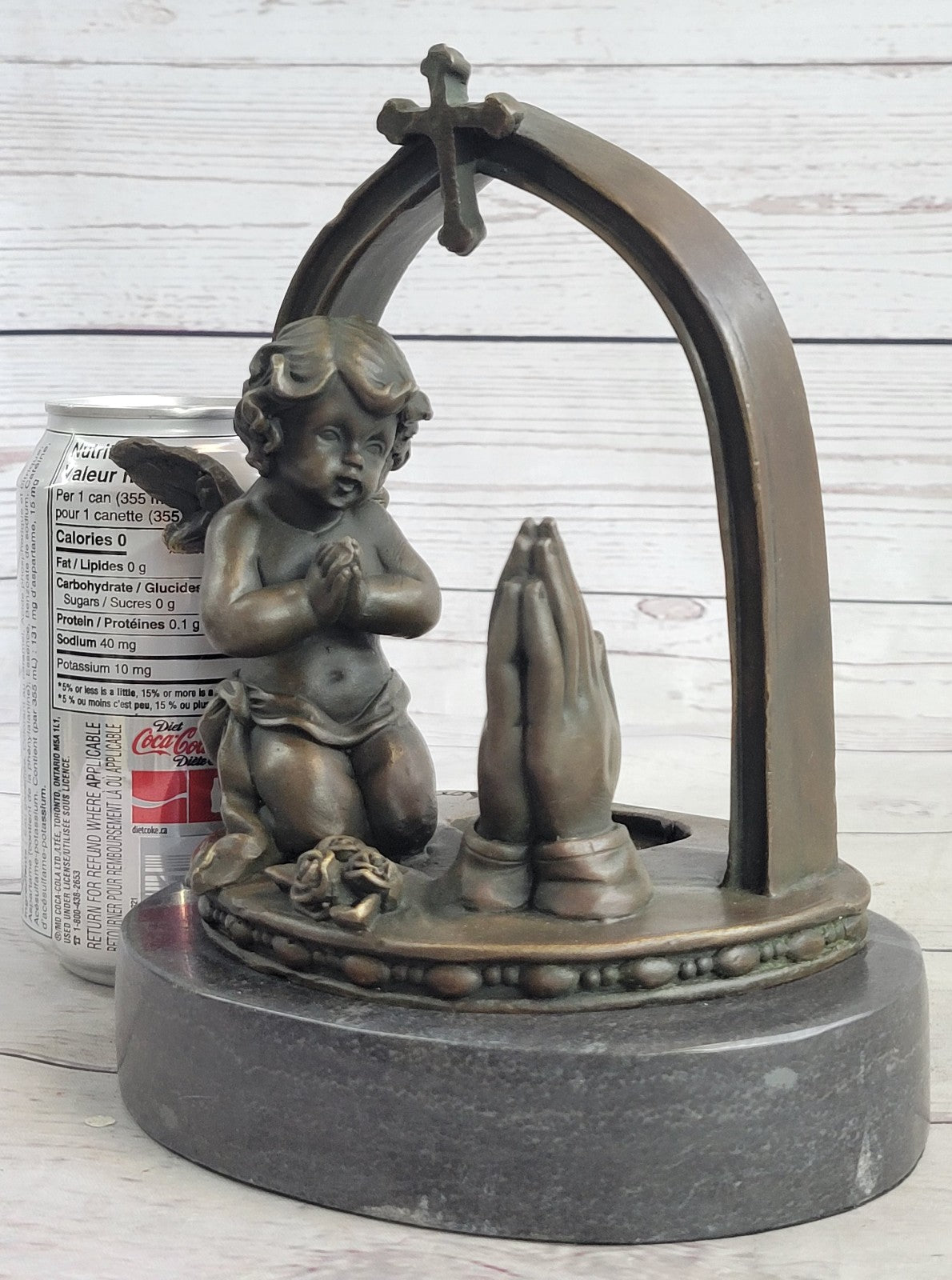 STUNNING MID Century GOTHIC GILT BRONZE WINGED ANGEL WITH INTRICATE DETAIL DEAL