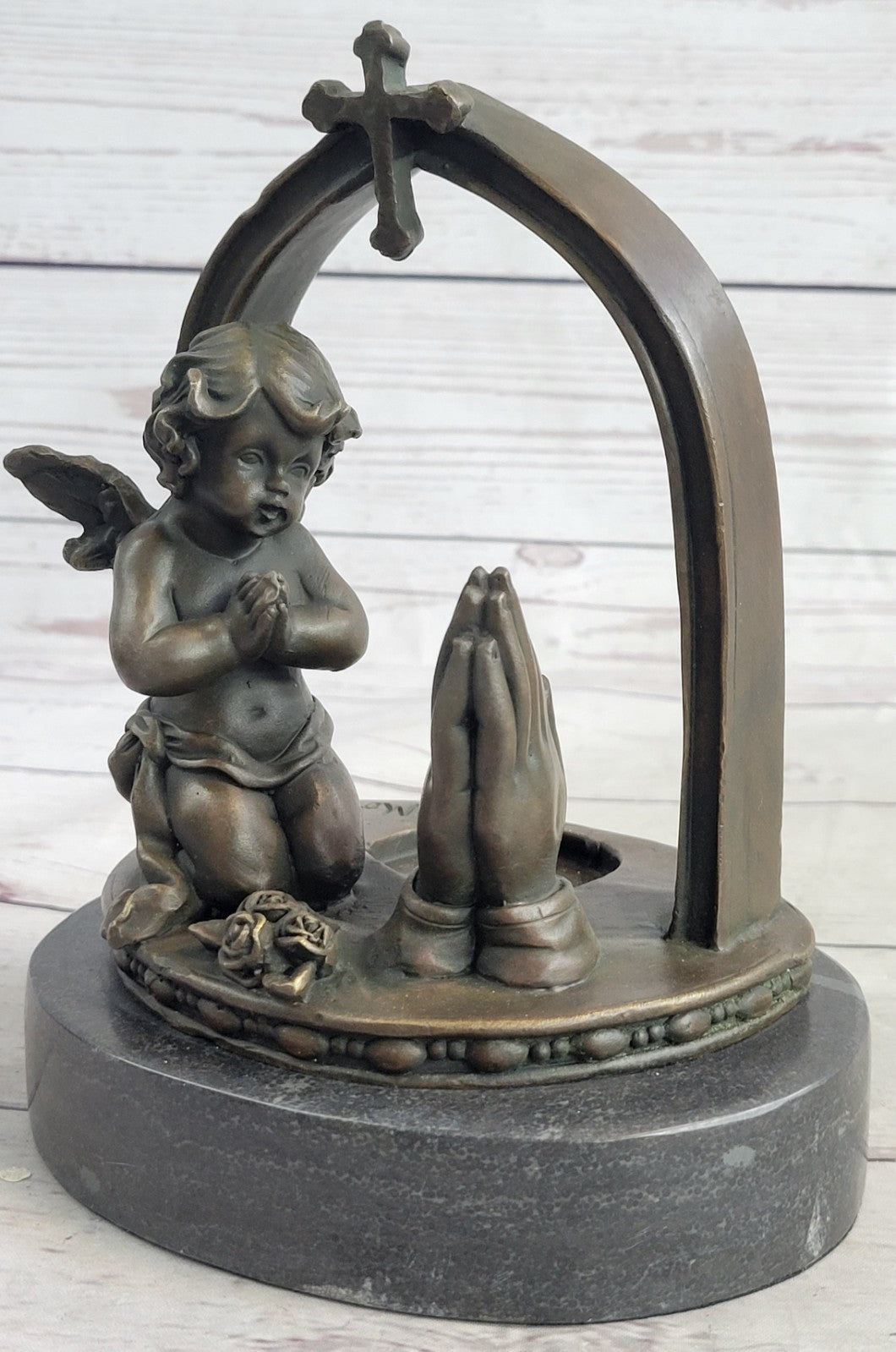 STUNNING MID Century GOTHIC GILT BRONZE WINGED ANGEL WITH INTRICATE DETAIL DEAL