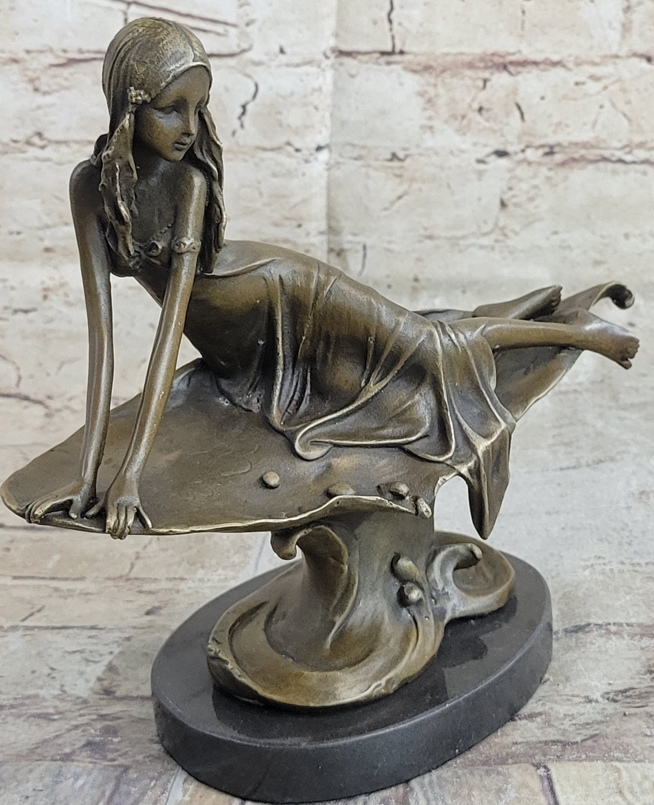 Handcrafted Detailed Maiden Bronze Masterpiece Classic Artwork Fine Art