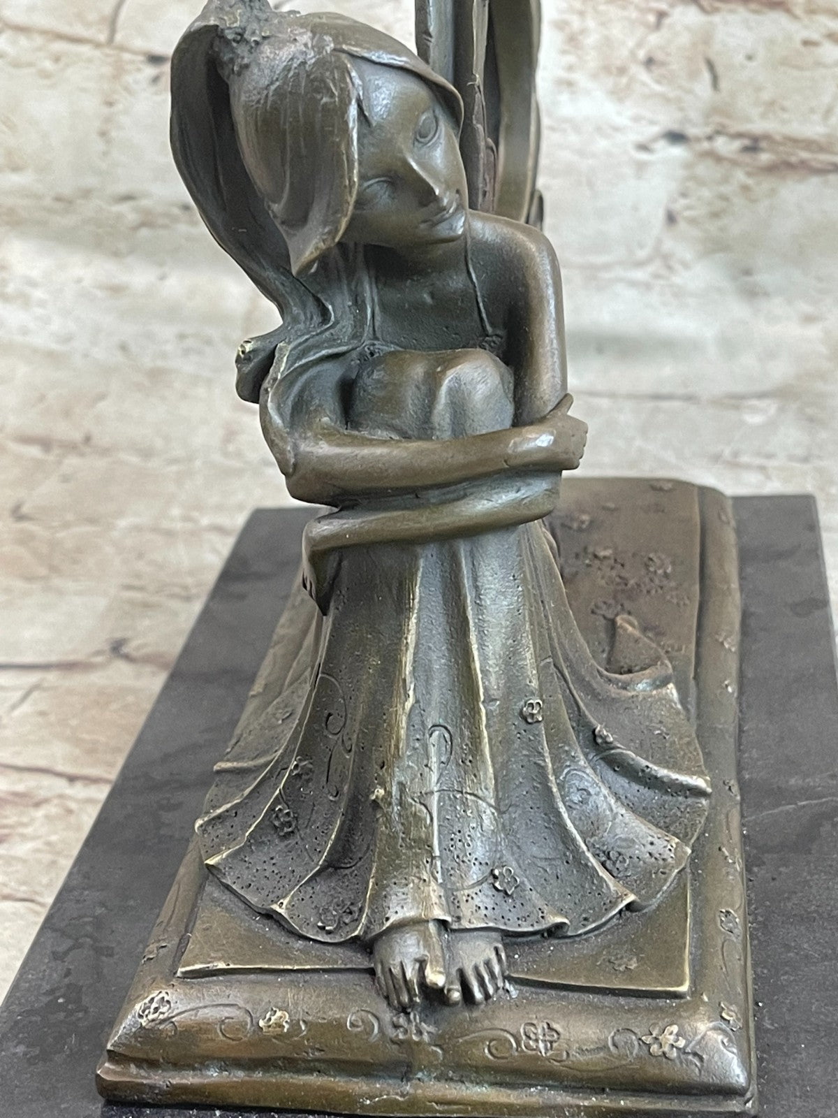 Art Deco Hand Made Angel Fairy Valentine Day Gift Bronze Classic Artwork