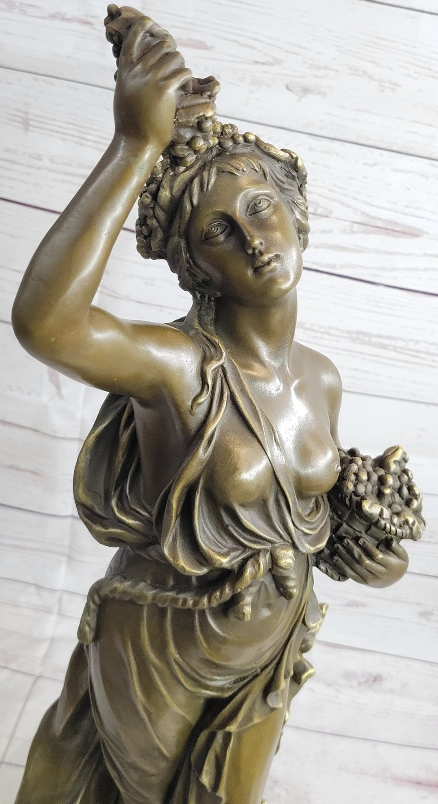 Bronze Original Sexy Hot Cast Fall Autumn Harvest Season French Sculpture Statue