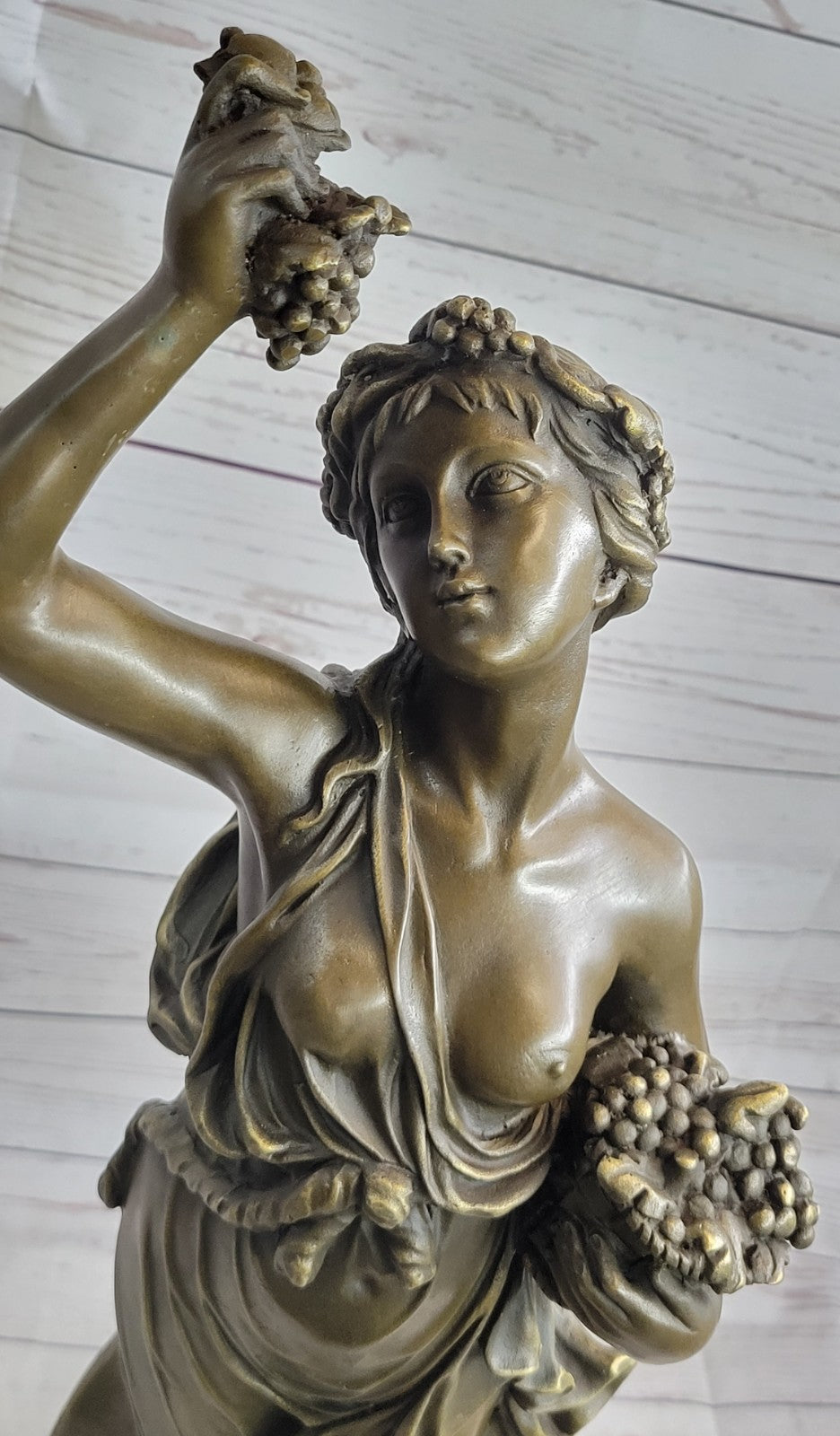 Bronze Original Sexy Hot Cast Fall Autumn Harvest Season French Sculpture Statue