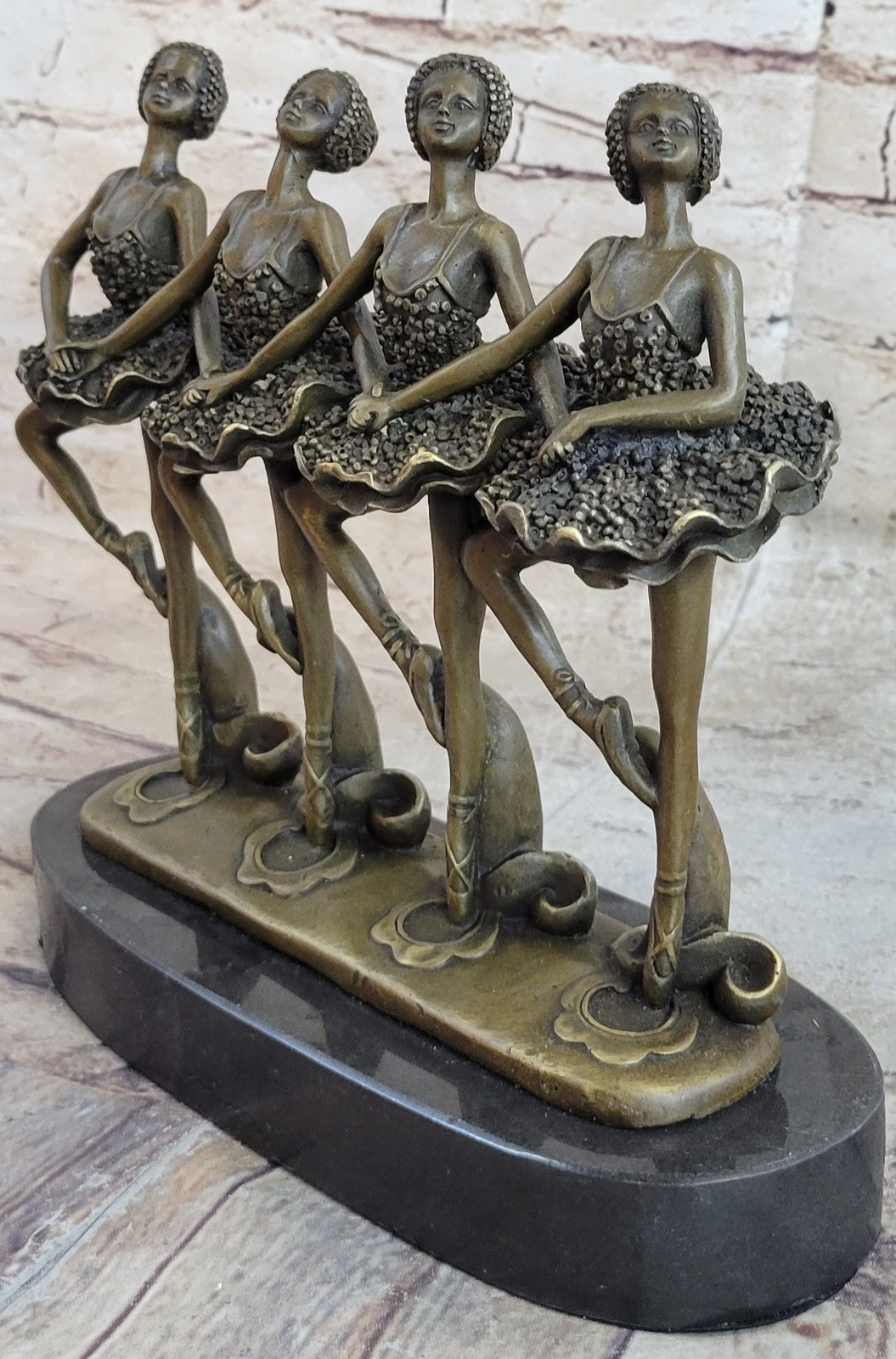 Group Of Ballerina Dancers Hot Cast Signed Original Milo Bronze Sculpture Figuri