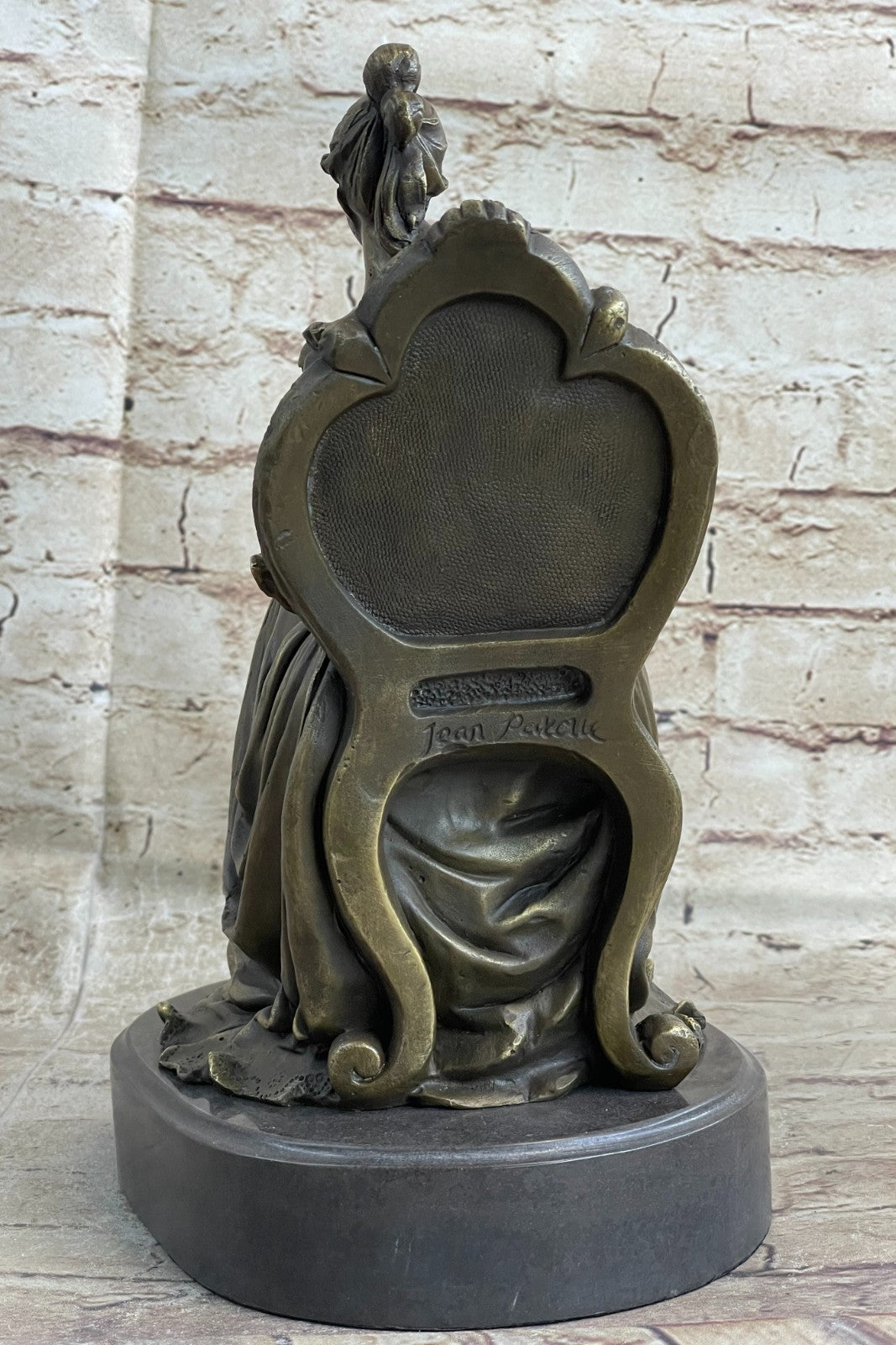 Vintage Bronze Sculpture of Mother and Child – Elegant Lady Holding Baby | Buy Now on Sale