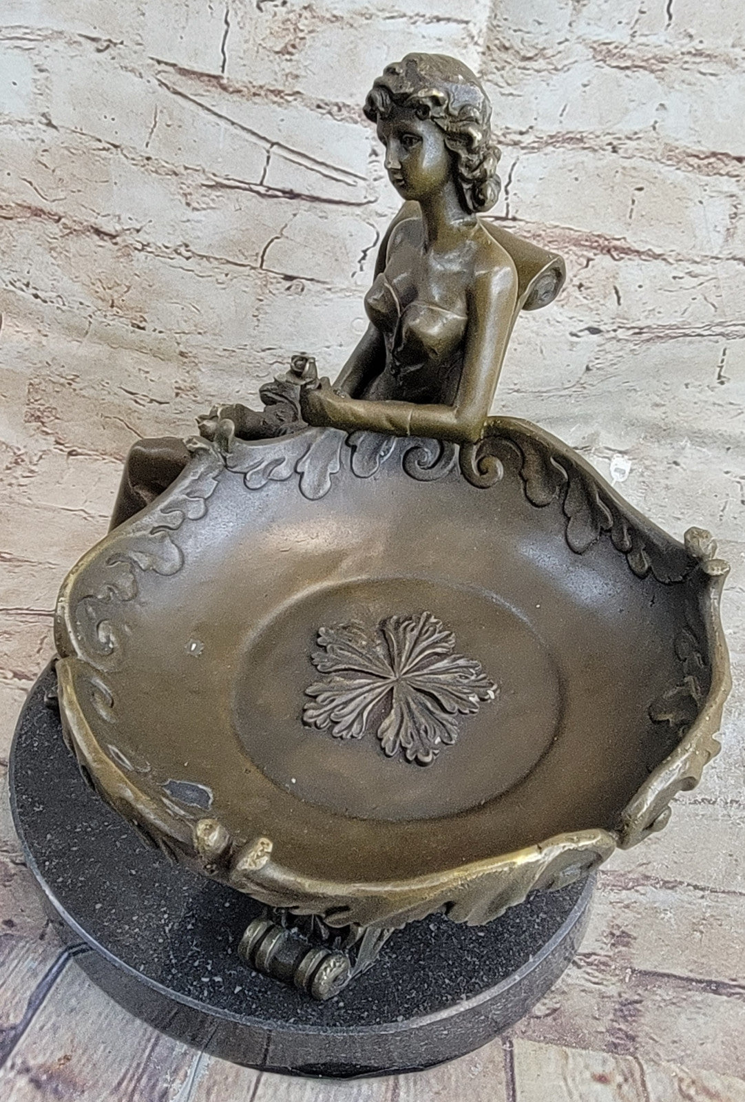Handmade Large Lady Multi Purpose Bronze Sculpture Perfect Valentine Gift