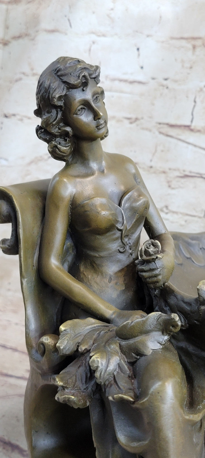 Handmade Large Lady Multi Purpose Bronze Sculpture Perfect Valentine Gift