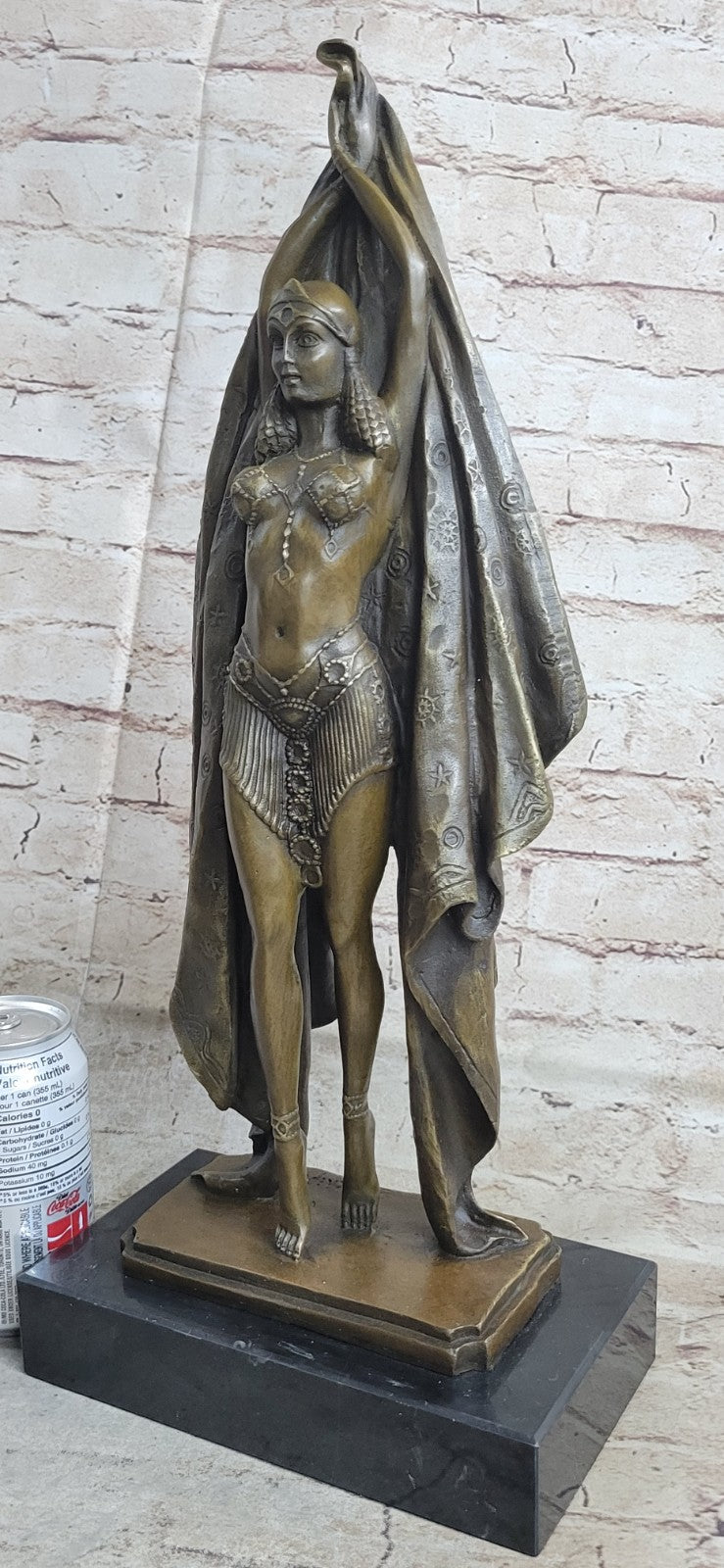 Handcrafted bronze sculpture SALE Large Deco Art Dancer Egyptian Chiparus Figure
