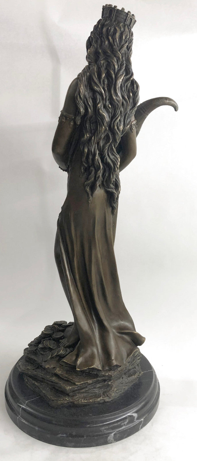 Tyche Luck Fortuna Greek Goddess Statue Sculpture Figurine Solid Bronze 30 inches