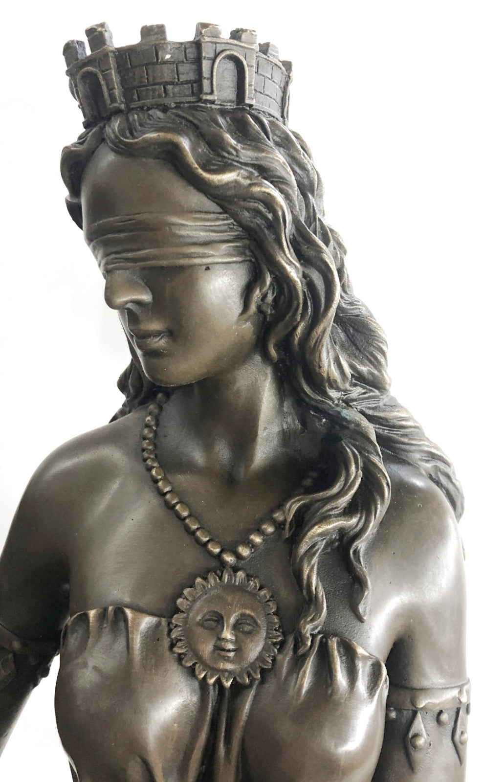 Tyche Luck Fortuna Greek Goddess Statue Sculpture Figurine Solid Bronze 30 inches
