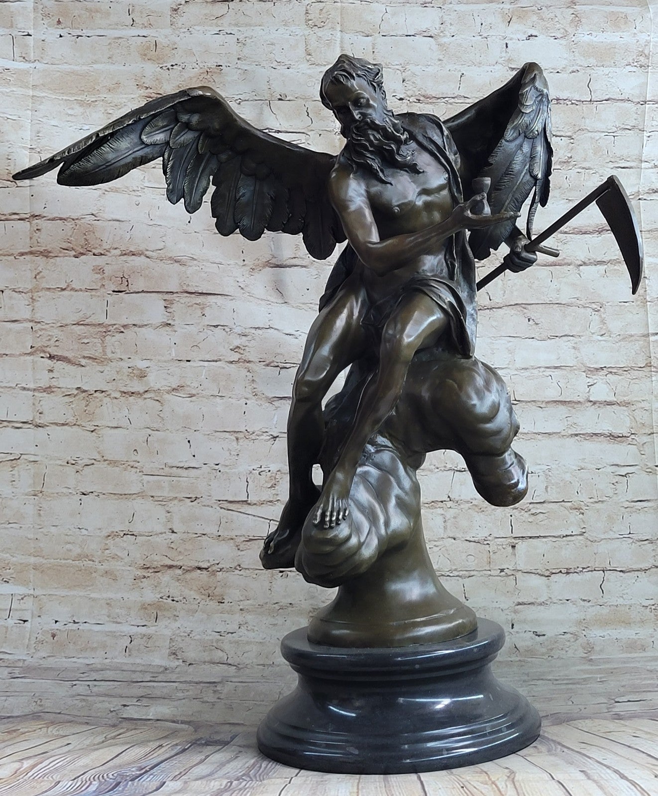 Custom Artwork GRIM REAPER Large Massive Figurine Sculpture -Genuine Bronze Art