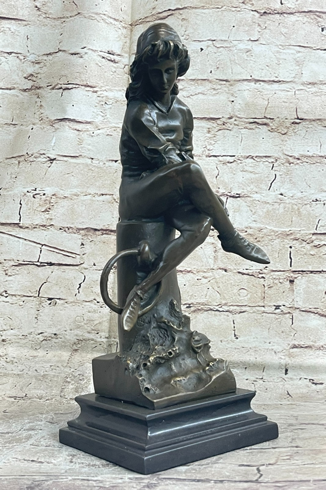 Bronze Boy Reading Book Book End Hot Cast Sculpture Figurine Figure Statue