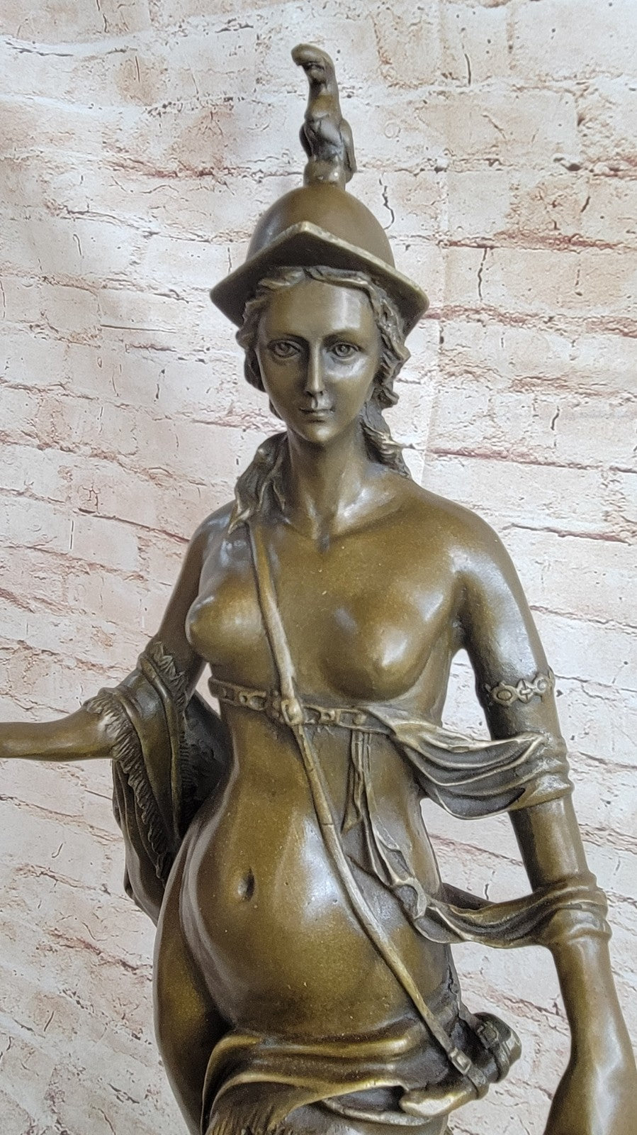 After H. Gerhard (Dutch ) Bronze, Nude Diana The Huntress Carrying Stag, Signed