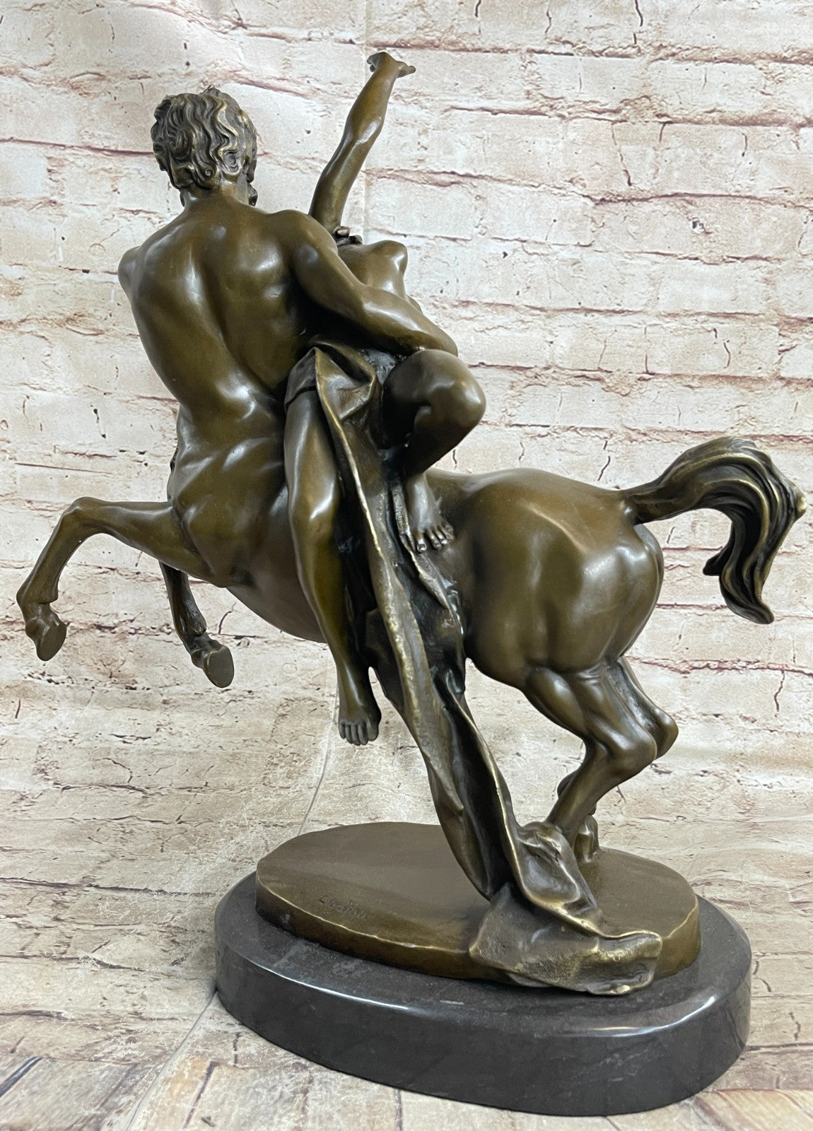 Handcrafted bronze sculpture SALE Woman Nude Abducting Centaurs Clodion