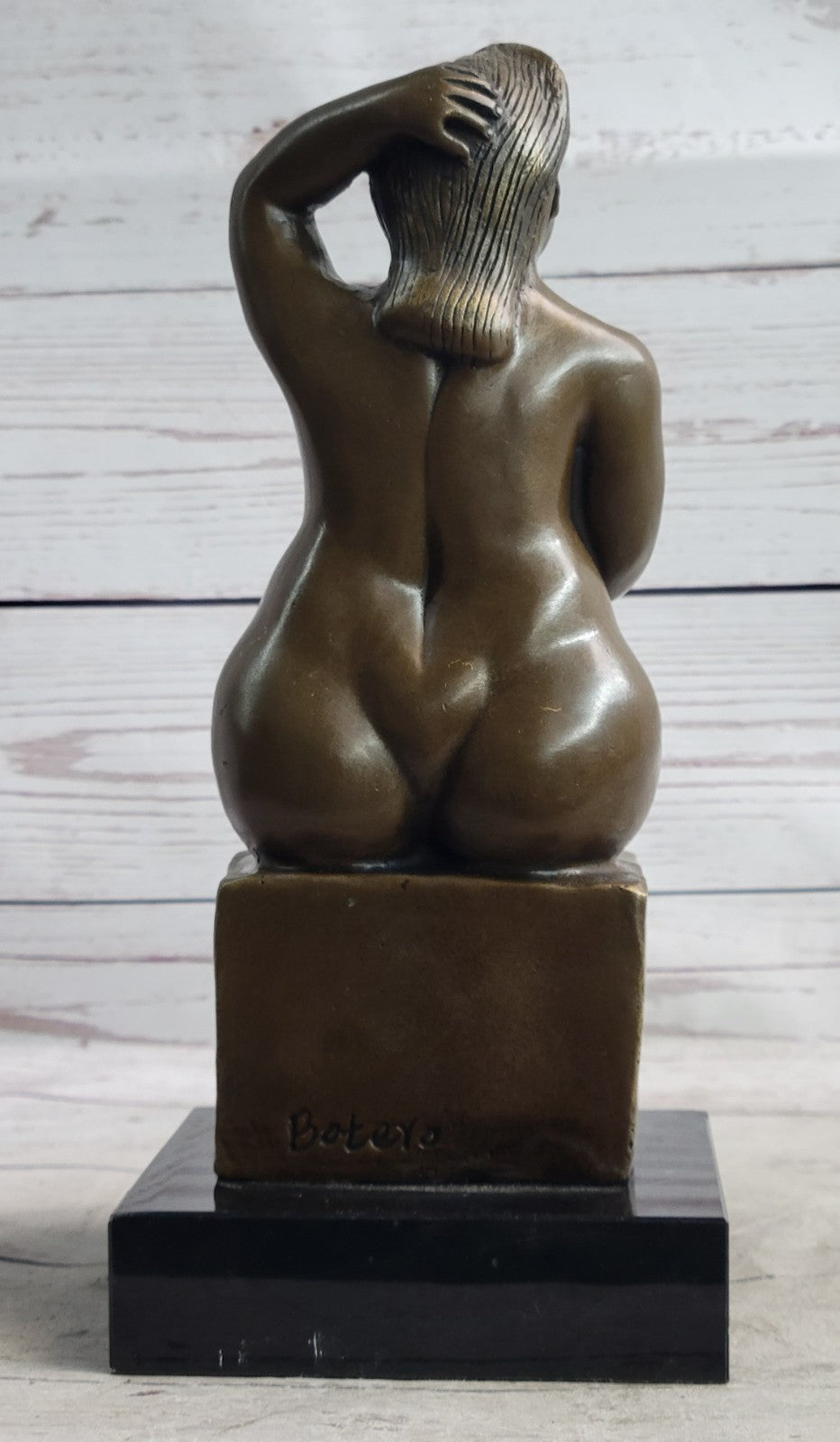 Hot Abstract Sexy Girl Tribute to Botero Style Bronze Sculpture Home Nude Décor