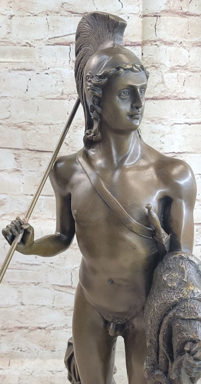 Buy Jason the Golden Fleece Bronze Nude Sculpture Figurine – Very Large Roman Soldier Statue for Sale