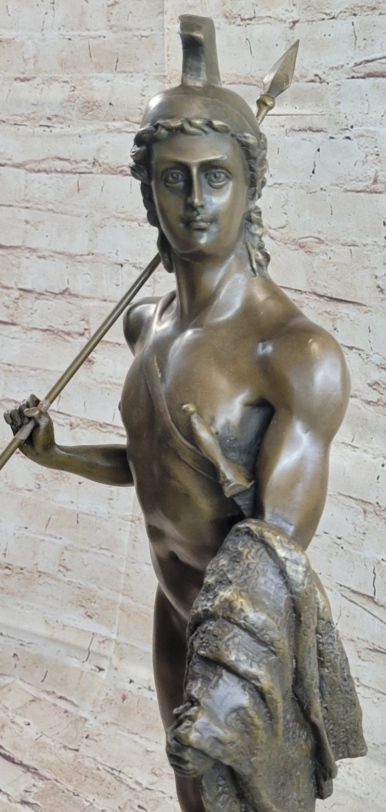 Buy Jason the Golden Fleece Bronze Nude Sculpture Figurine – Very Large Roman Soldier Statue for Sale