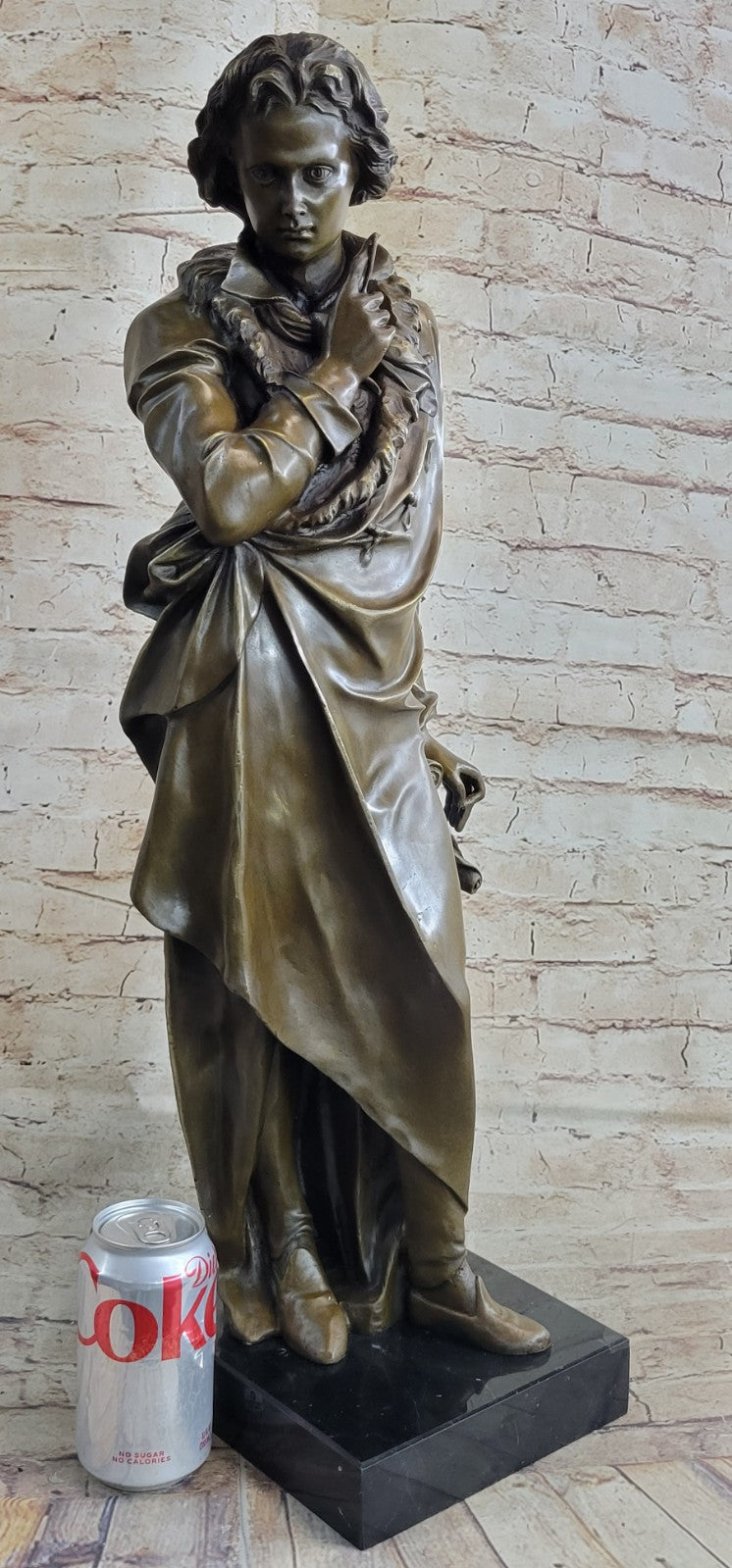 Chopin Music Statue Home Decor Male Figurines Bronze Sculpture Sale