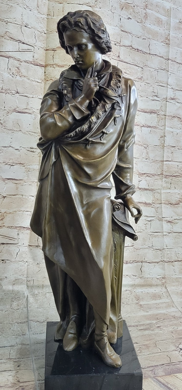 Chopin Music Statue Home Decor Male Figurines Bronze Sculpture Sale