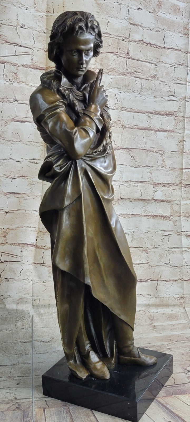 Chopin Music Statue Home Decor Male Figurines Bronze Sculpture Sale