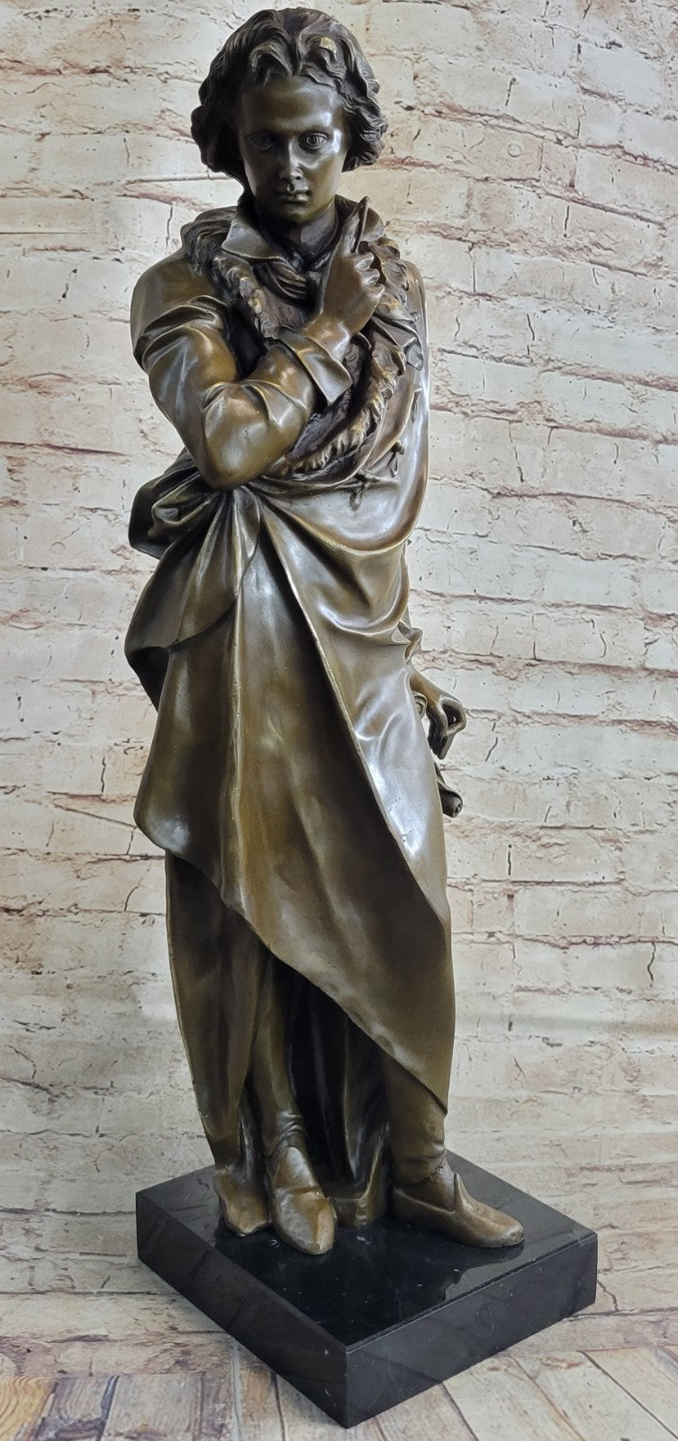 Chopin Music Statue Home Decor Male Figurines Bronze Sculpture Sale