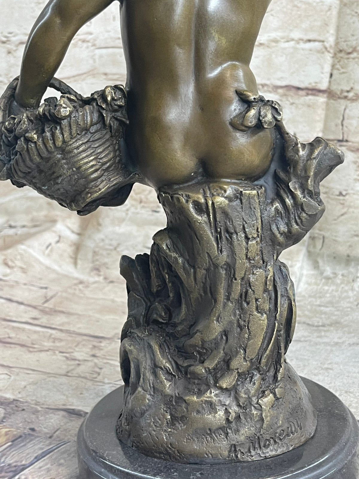 100% Bronze Sculpture Nude Decorative Boy Statue Art Decor Home Figure Sale