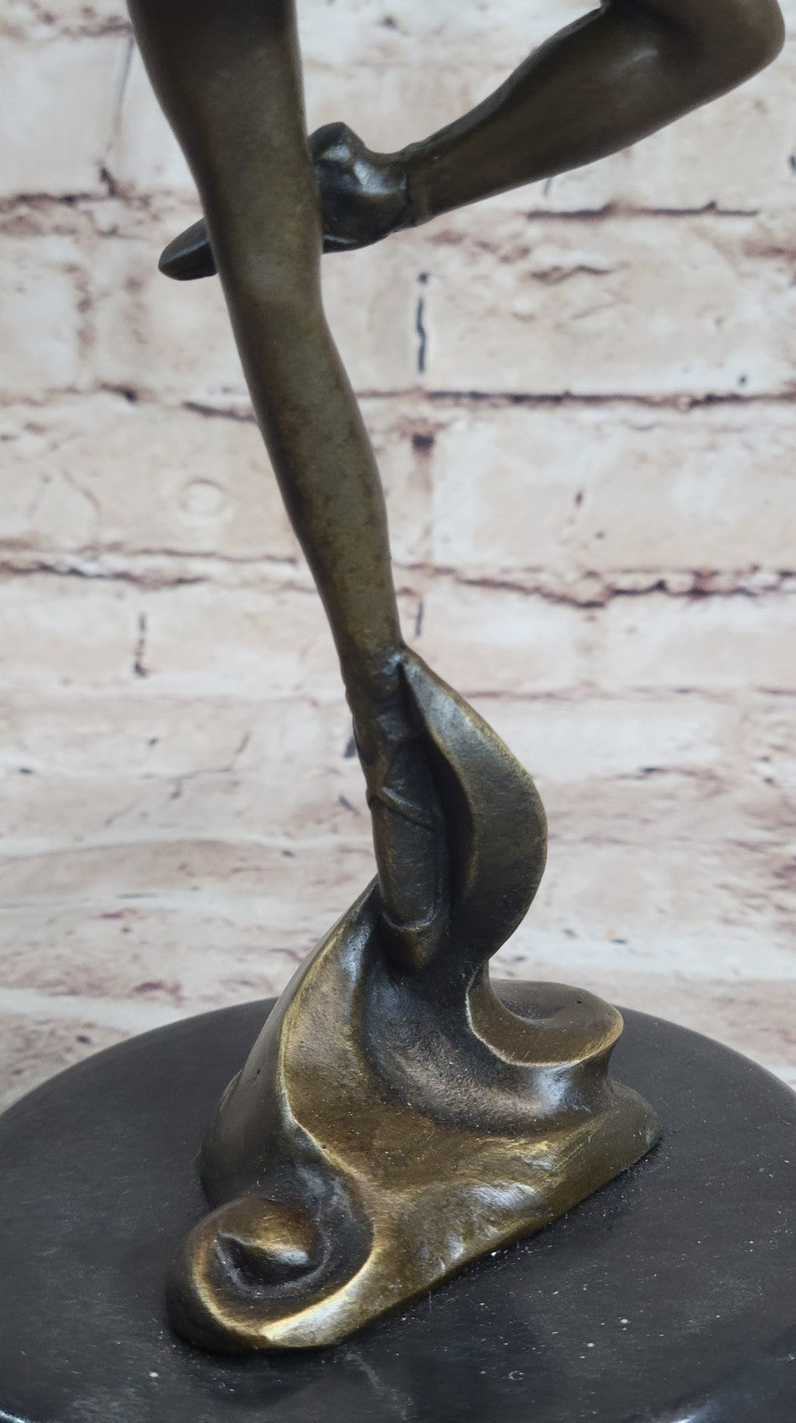 12" Tall Classical Dancer Ballerina Signed Bronze Sculpture Figure Art Nouveau