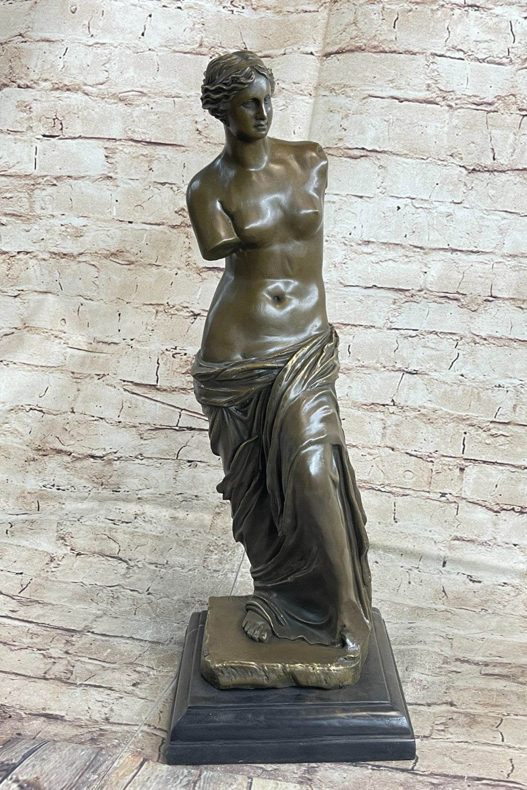 Nude Female Venus de Milo Bronze Sculpture Statue figure Art Deco Marble