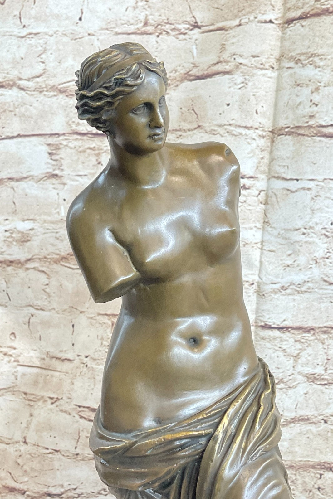 Nude Female Venus de Milo Bronze Sculpture Statue figure Art Deco Marble
