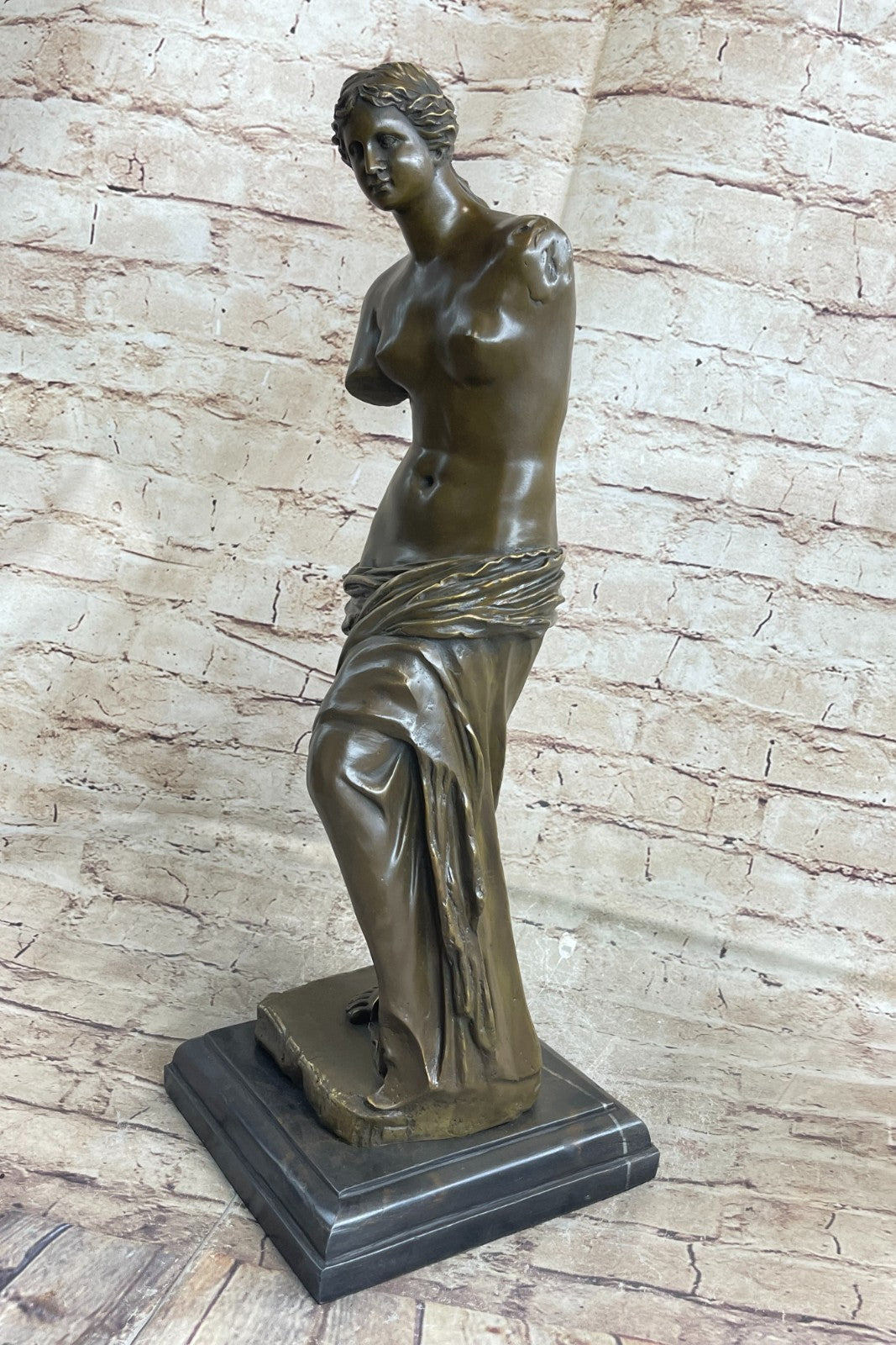 Nude Female Venus de Milo Bronze Sculpture Statue figure Art Deco Marble