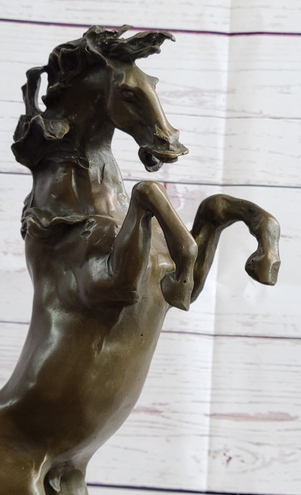 Buy Rodeo Western Rearing Horse Bronze Marble Statue – Farm & Ranch Art Sculpture SALE