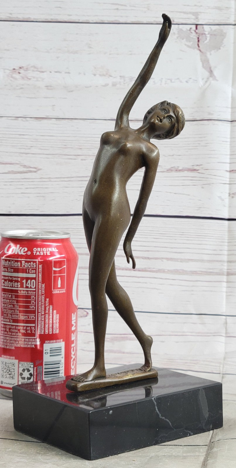 Handcrafted bronze sculpture SALE Marble Marble Posing Dancer Fall Free Nude Art