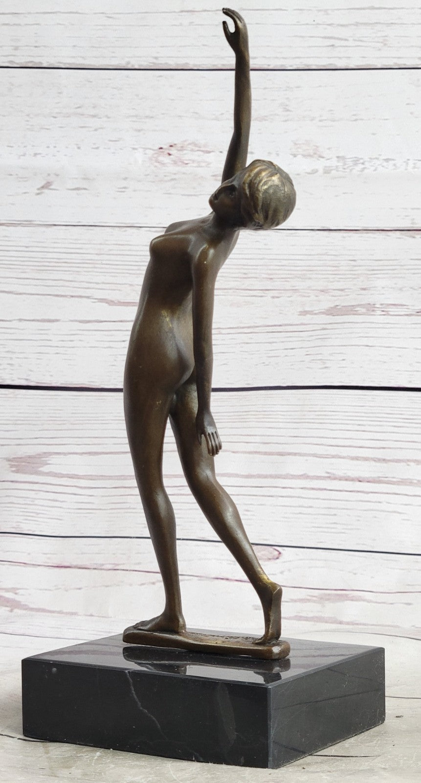 Handcrafted bronze sculpture SALE Marble Marble Posing Dancer Fall Free Nude Art