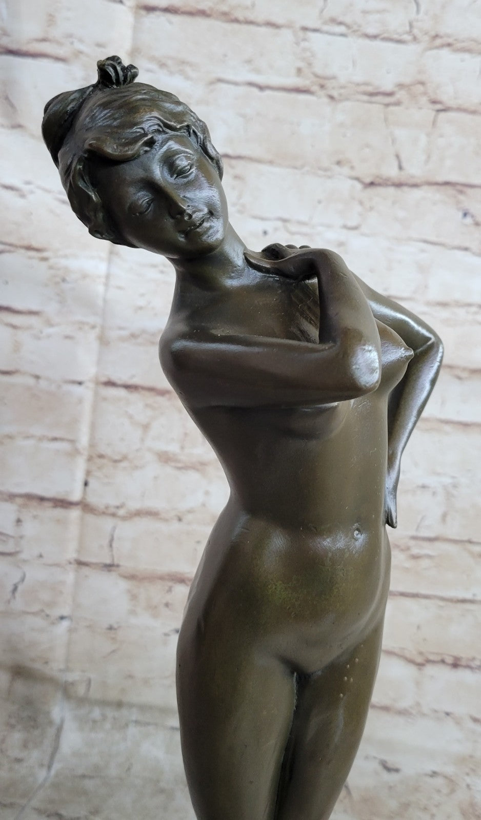 Buy Handcrafted Bronze Nude Woman Sculpture by French Artist Jean Patoue – Elegant Erotic Art Figurine for Sale