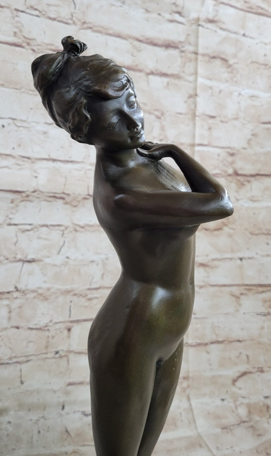 Buy Handcrafted Bronze Nude Woman Sculpture by French Artist Jean Patoue – Elegant Erotic Art Figurine for Sale