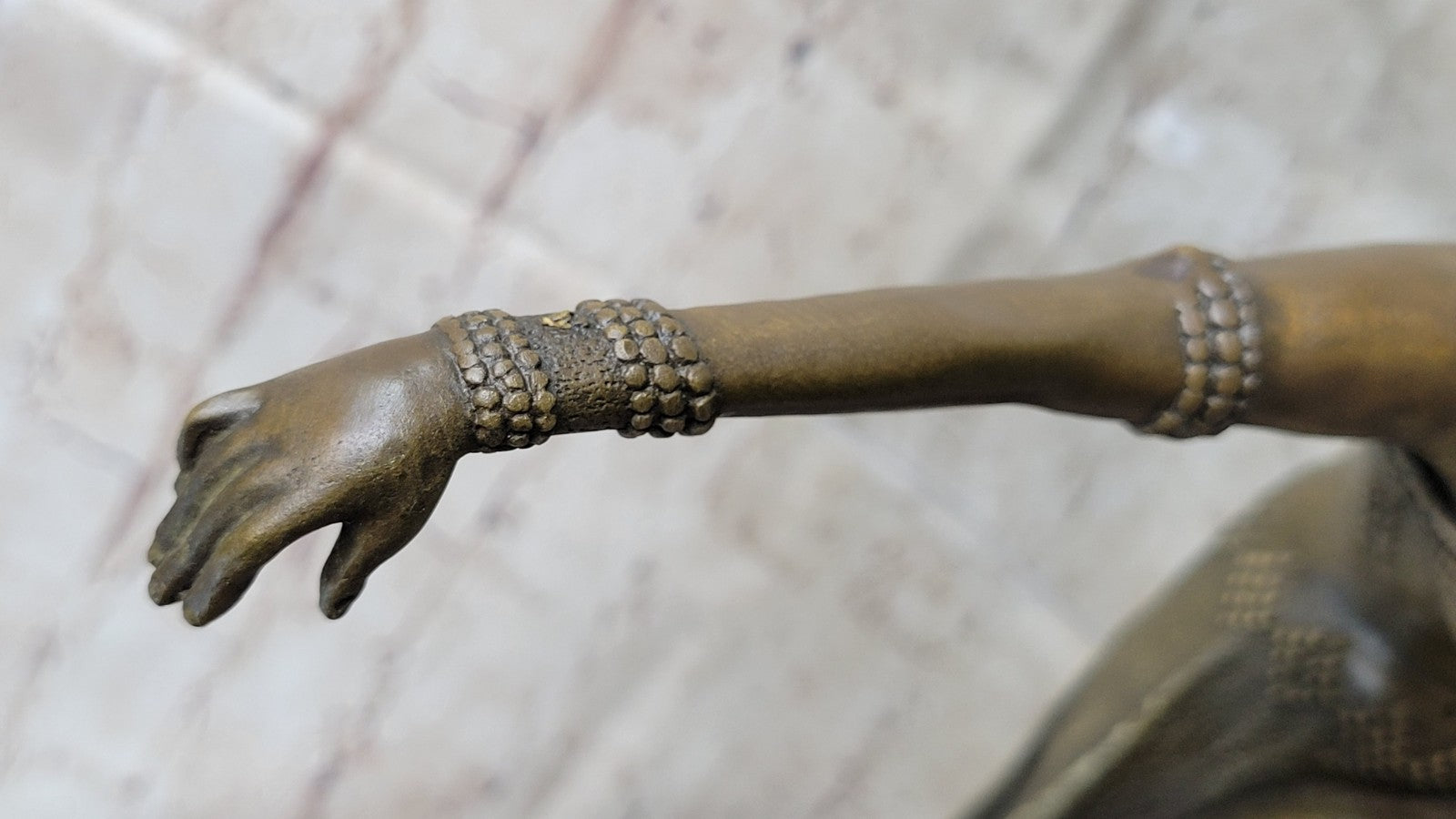 Sexy Lady Dancer Art Nouveau Marble Base Bronze Sculpture Statue Figurine Sale