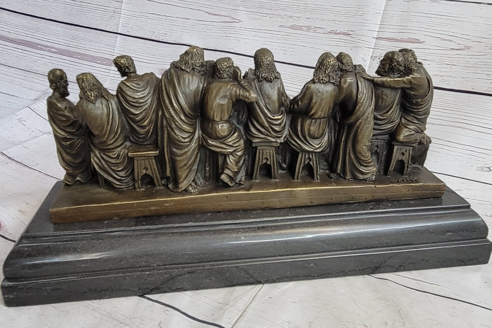 Handmade Bronze Sculpture Jesus The Last Supper Leonardo Da Vinci Christianity