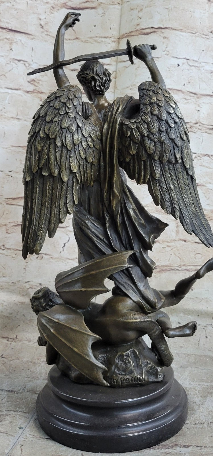 Buy St. Michael the Archangel Bronze Statue – 15.5" Tall Religious Protector Sculpture on Sale