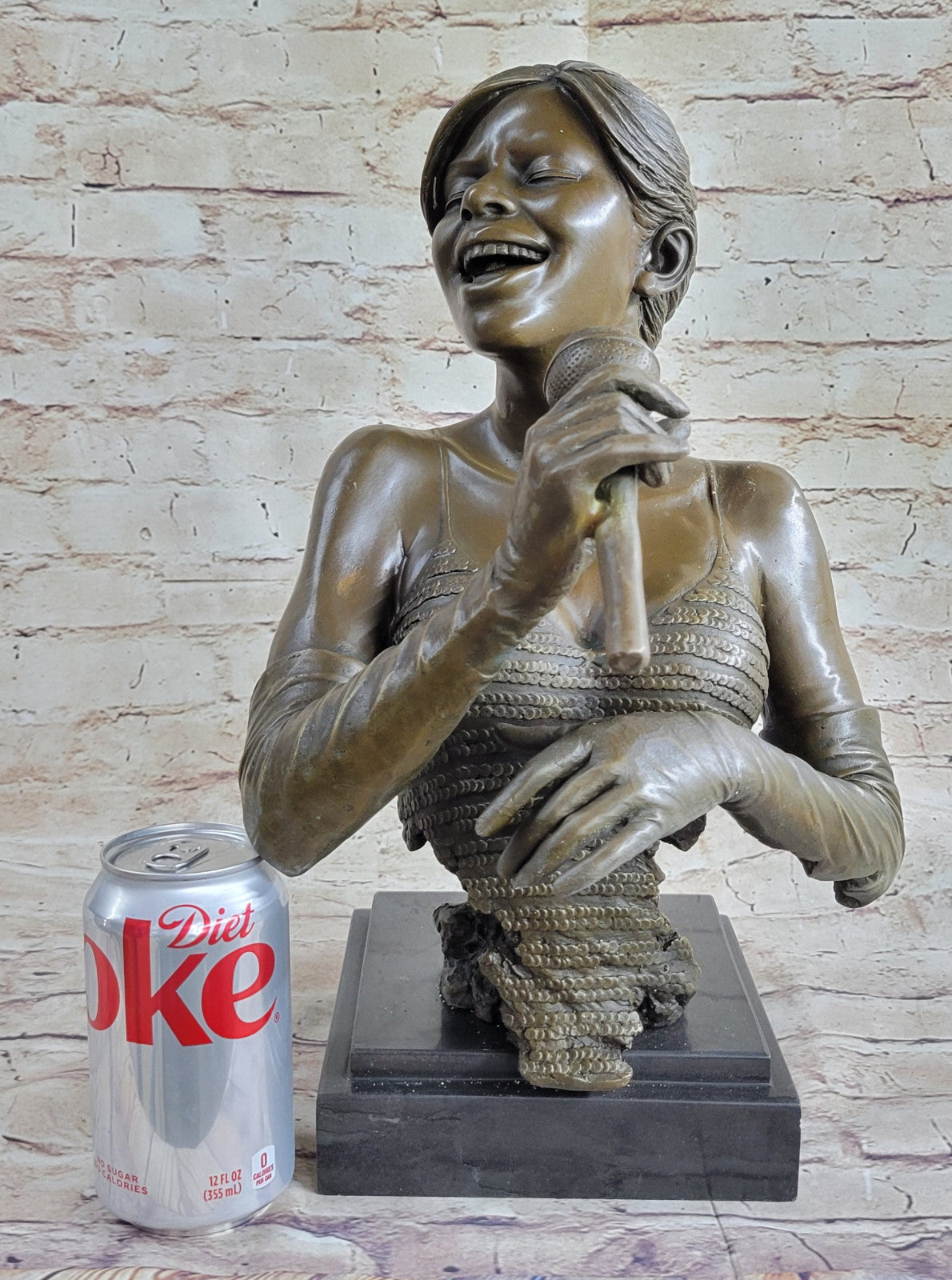 Buy 15" Bronze Female Singer Bust Sculpture – Art Statue Sale