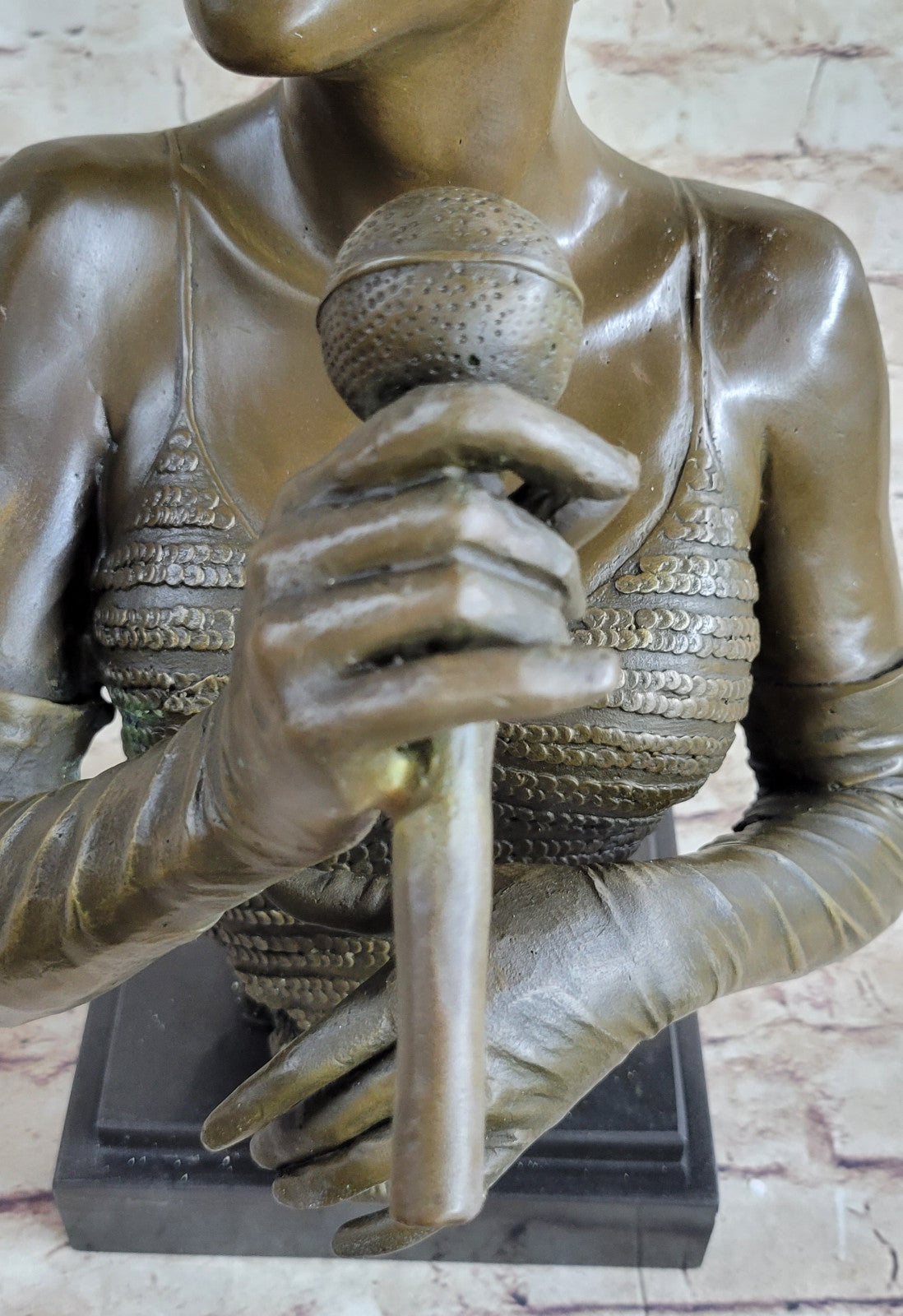 Buy 15" Bronze Female Singer Bust Sculpture – Art Statue Sale