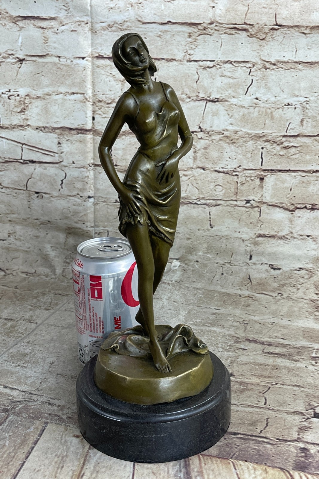 100% Genuine Solid Nude Woman Female Girl Lady Bronze Sculpture Artwork